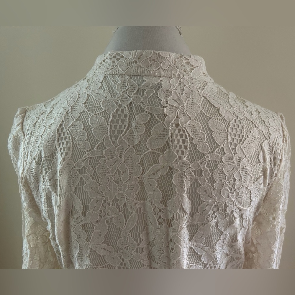 ❤️Pretty Michael Stars Ivory Lace Blouse - Picture 5 of 7
